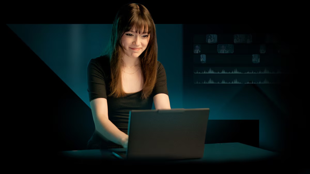 ai-experience-top-young-woman-laptop-background