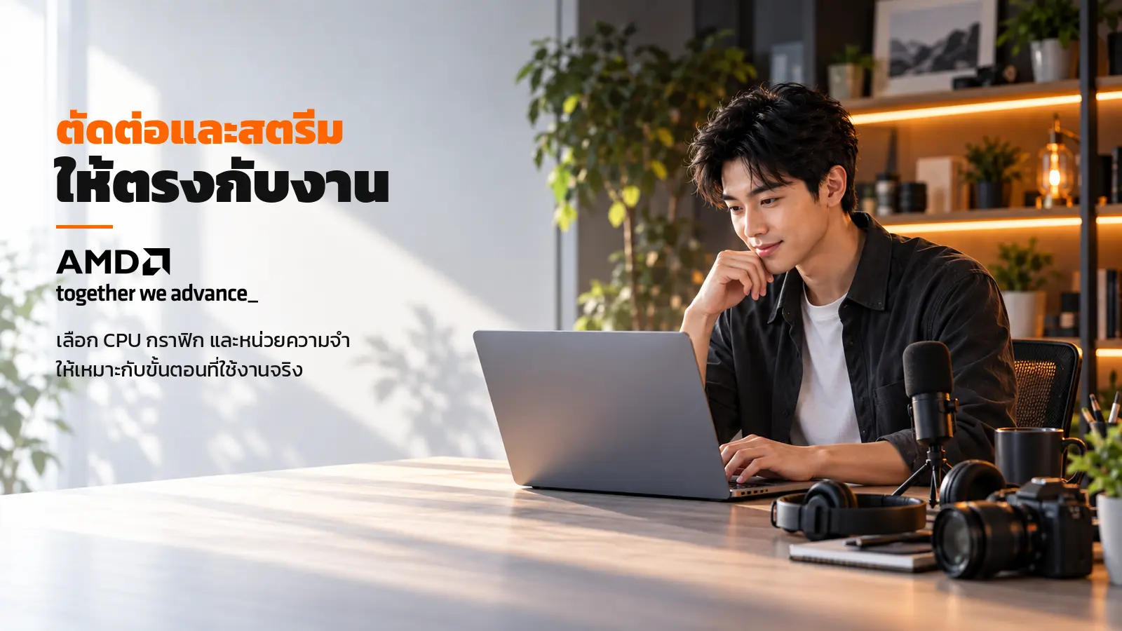 ตัดต่องาน หรือสตรีมก็ได้ดั่งใจด้วย CPU ของ AMD